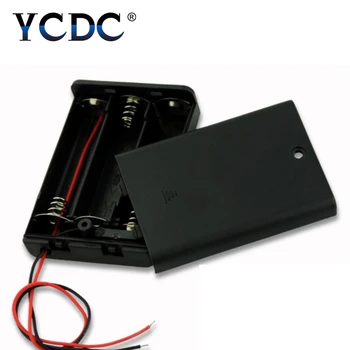 YCDC Black 3 AA 2A Batérie, Držiak na Okno + S On/Off vypínač DIY 3 AA Batérie Štandardných Otvoru Držiaka Prípade Zásobníka 4.5 3.6 V volt