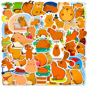 10/30/50PCS Zvierat Capybara Cartoon Nálepky Roztomilý Obtlačky Dekorácie DIY Prenosný Kufor, Notebook, Chladnička Graffiti Vtip Nálepky
